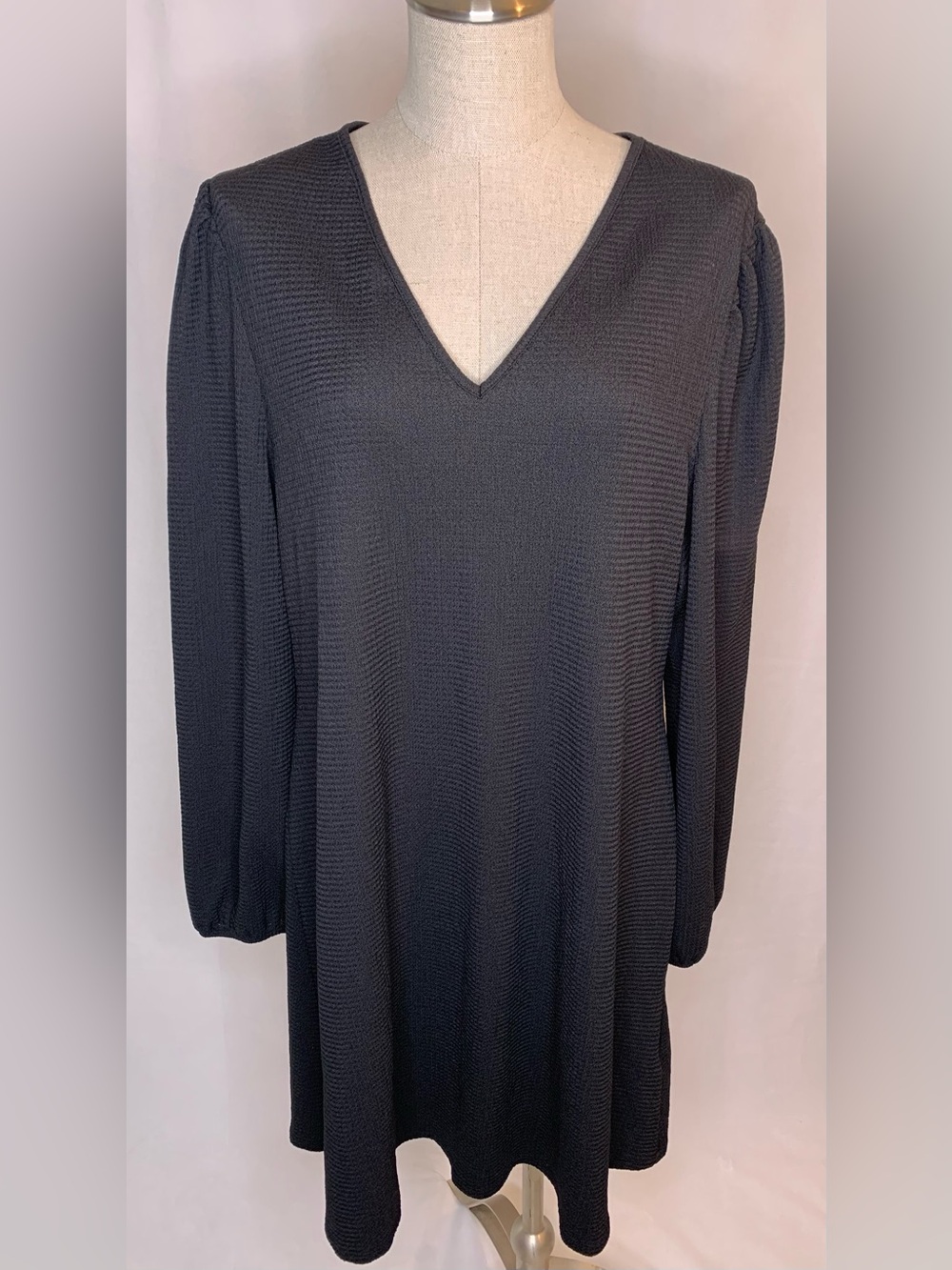 Women’s v-neck long sleeve dress primark black business casual dress size XL